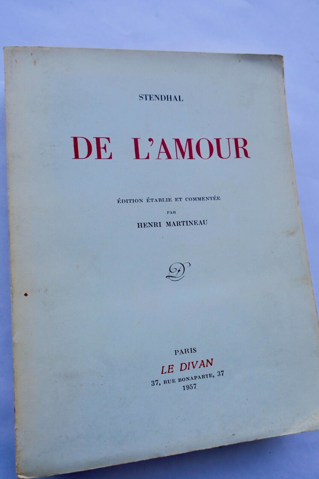 Stendhal. Documents iconographiques. Les Livres Anciens