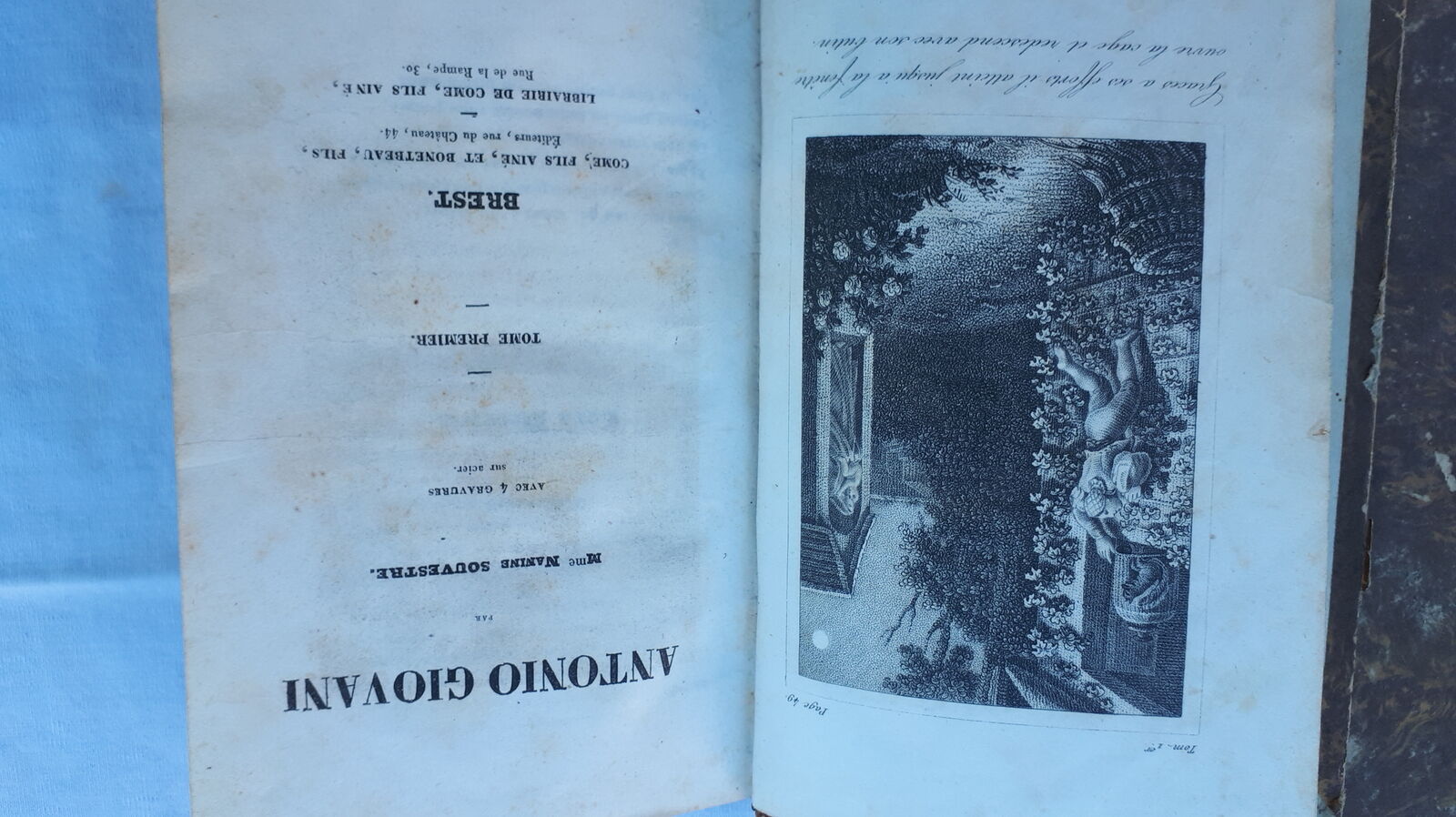 Antonio Giovani Nanine Souvestre Les Livres Anciens